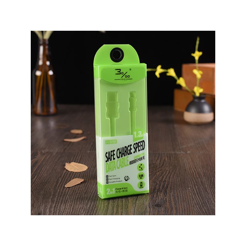 Tea PVC printing packaging PET data cable plastic box plus PVC electronic product sucking inner box 5