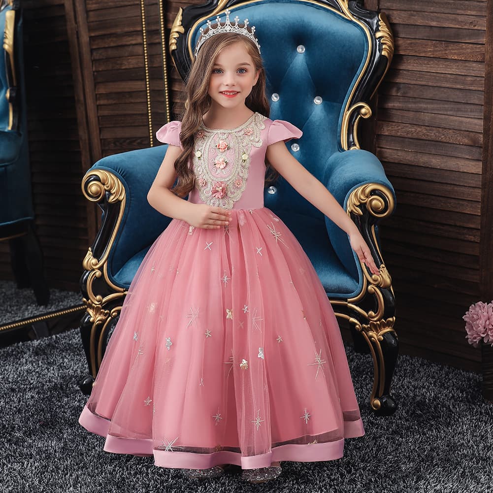 (Cross-border trading), evening dress, long girl's skirt, piano performance costume, new collection, princess style, tutu skirt 2