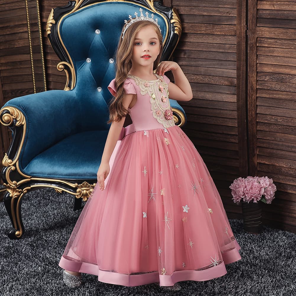 (Cross-border trading), evening dress, long girl's skirt, piano performance costume, new collection, princess style, tutu skirt