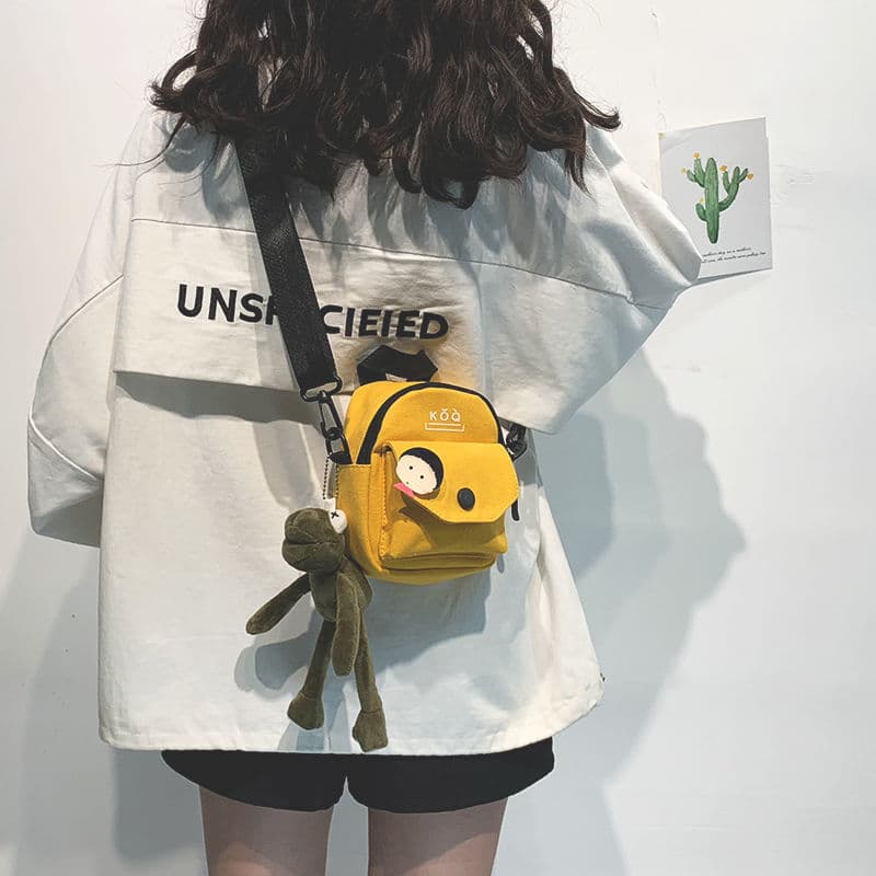 Shopping bag hip-hop style, universal small bag, solid color one-shoulder bag 4
