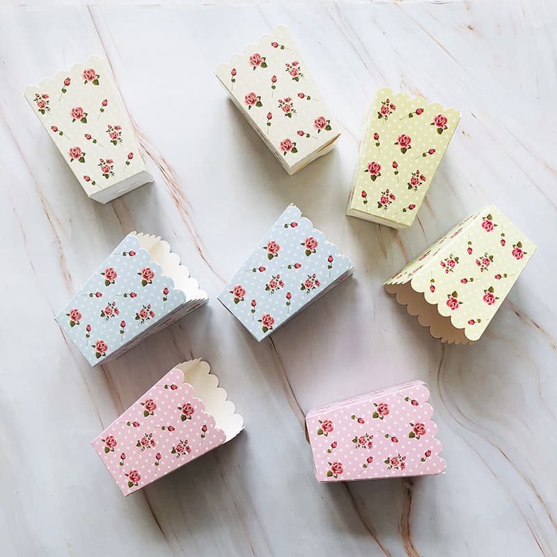 Gold & Silver Foil Popcorn Box - 6 Color Print Party Favor 5