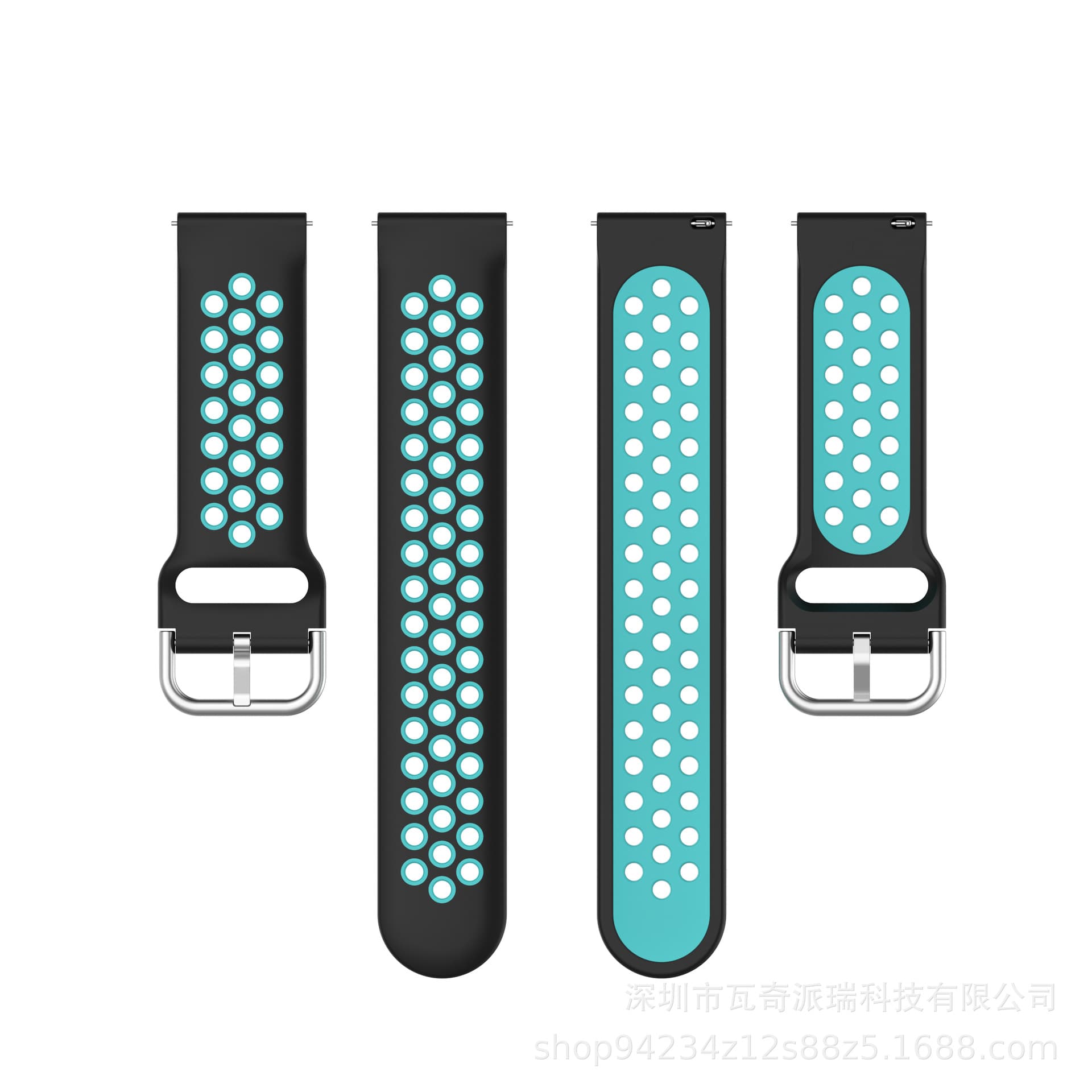 Suitable for Samsung Galaxy Watch Active2 Huami Amazfit GTS buckle double -color strap 20mm 20mm 3