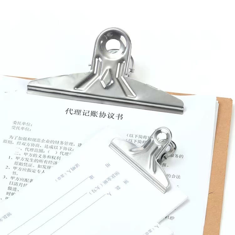 Factory price wholesale clip book clip stainless steel clip metal clip test paper information iron clip number 5 round head clip 4