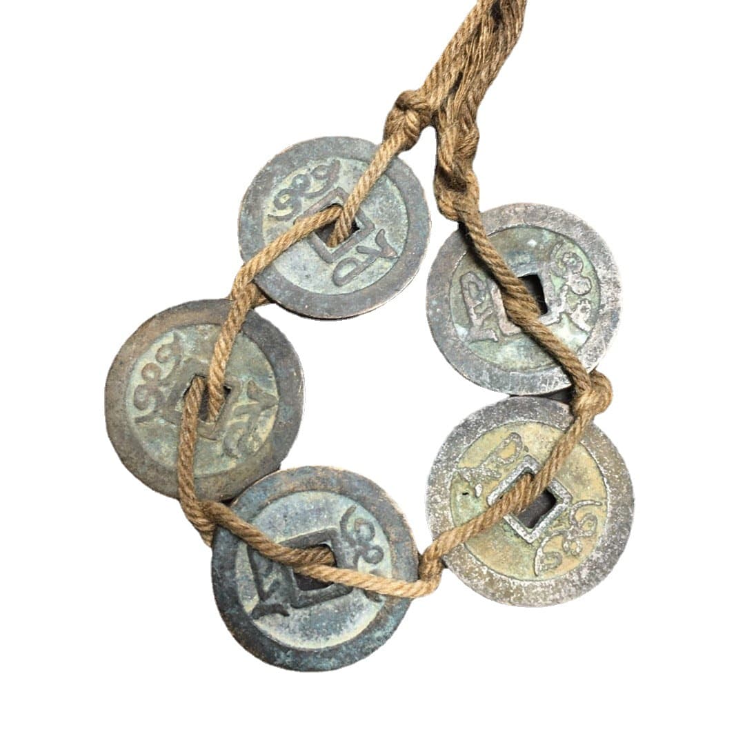 Brass copper antique pendant, coins, (Physicals) 5