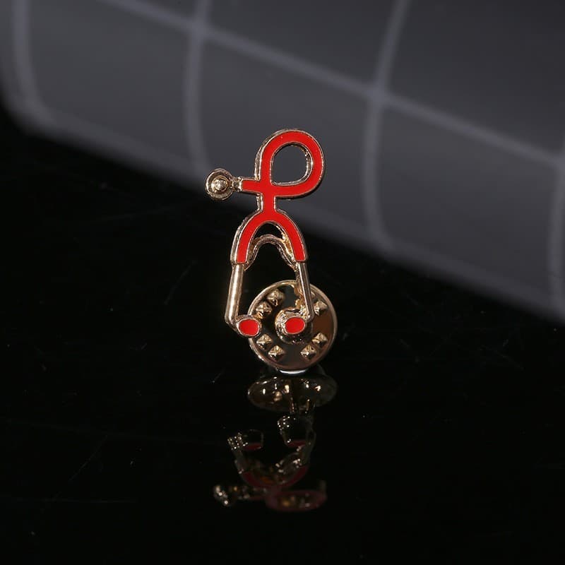 (Cross-border trading), (Wholesale), cartoon creative brooch, universal doctor uniform, stethoscope, accessory, badge, wish, European style 4