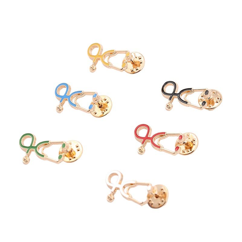 (Cross-border trading), (Wholesale), cartoon creative brooch, universal doctor uniform, stethoscope, accessory, badge, wish, European style 5