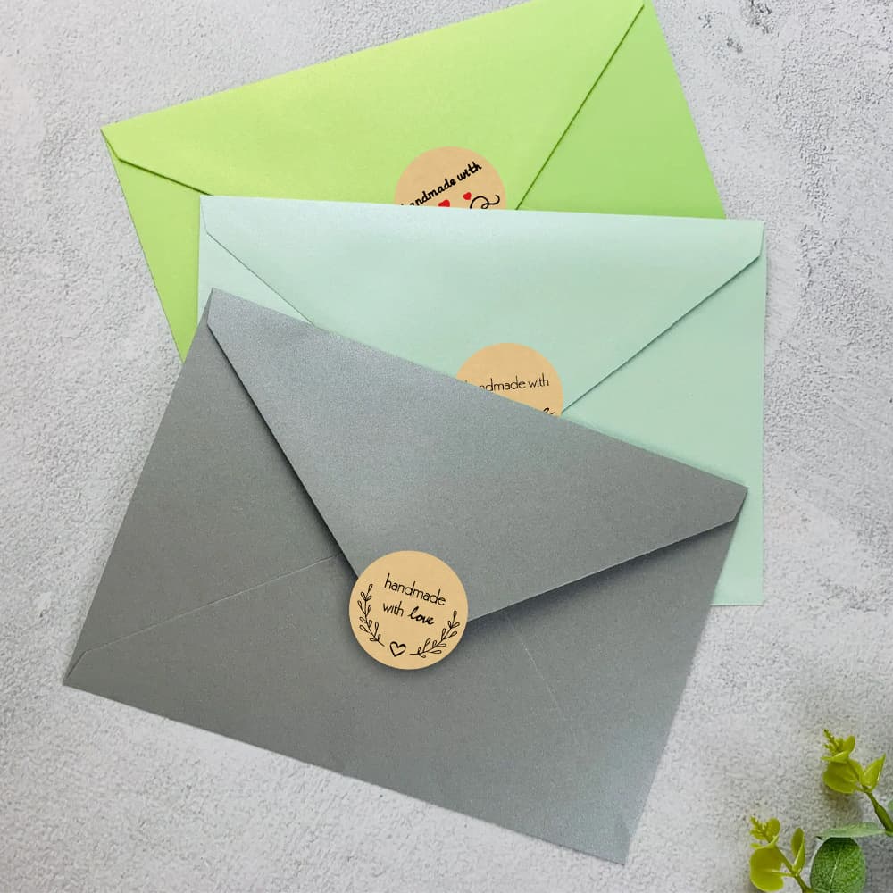 Cowhide paper sealing sticker handmade sticker baking label gift crafts festive gift packaging decoration 4
