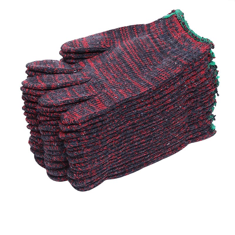 Labor insurance glove cotton yarn cotton line work protection site safflower thickened men's and women's work protection bleach gloves wholesale 4
