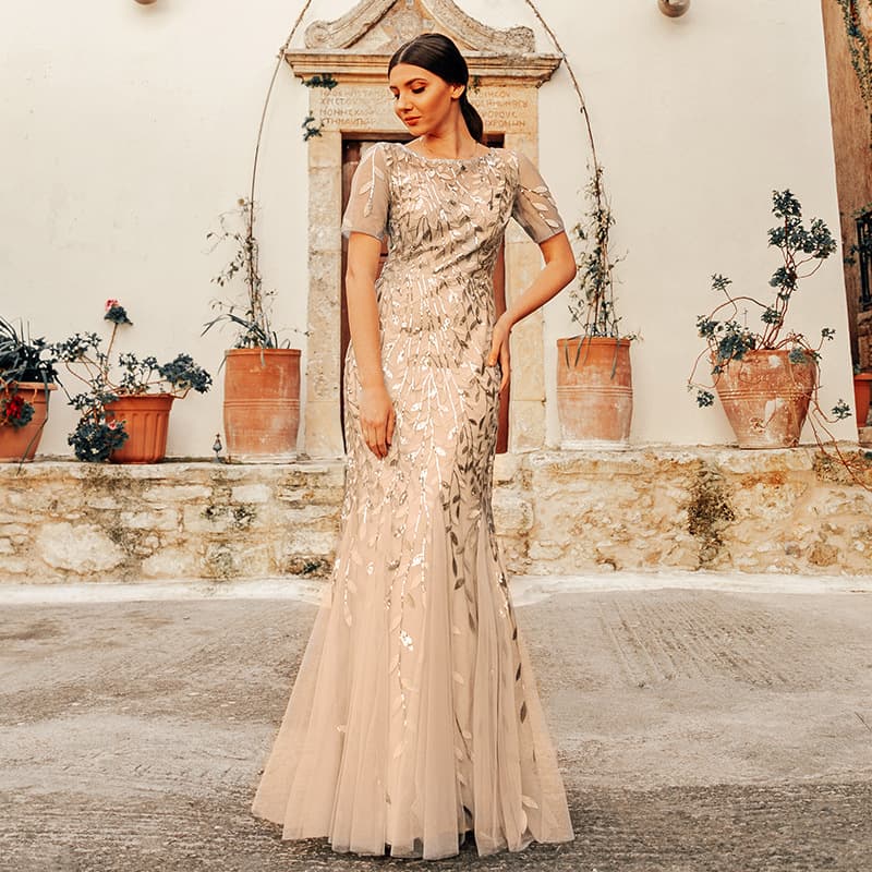 (Cross-border trading), evening dress, European style, plus size, for bridesmaid, "fish tail" cut, slim fit