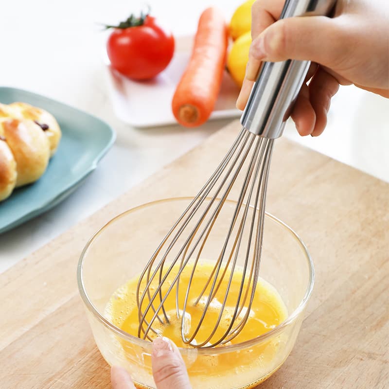 Baking tools egg beater stainless steel thick mixer semi-automatic egg beater manual mini silicone beater 2