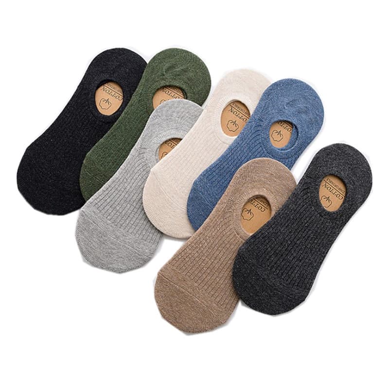 Men's summer thin breathable silicone non-slip invisible socks low-cut, antibacterial treatment 5