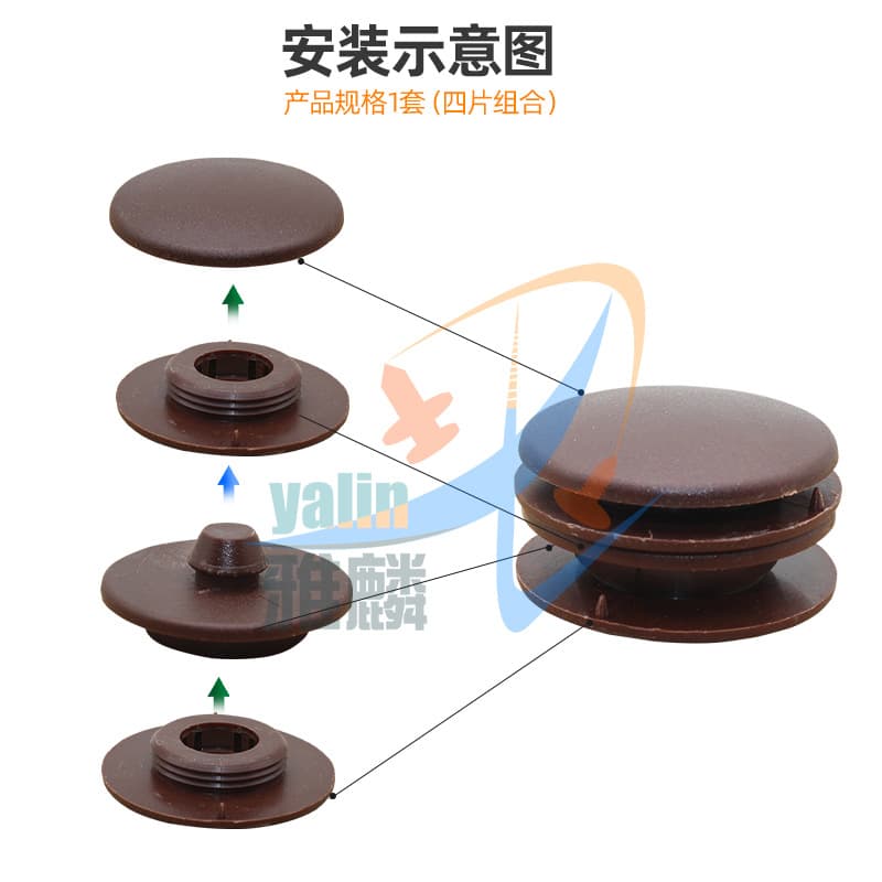 Auto foot pad anti -sliding buckle knob carpet card buckle rim double -layer carpet button car foot pad fixed buckle 3