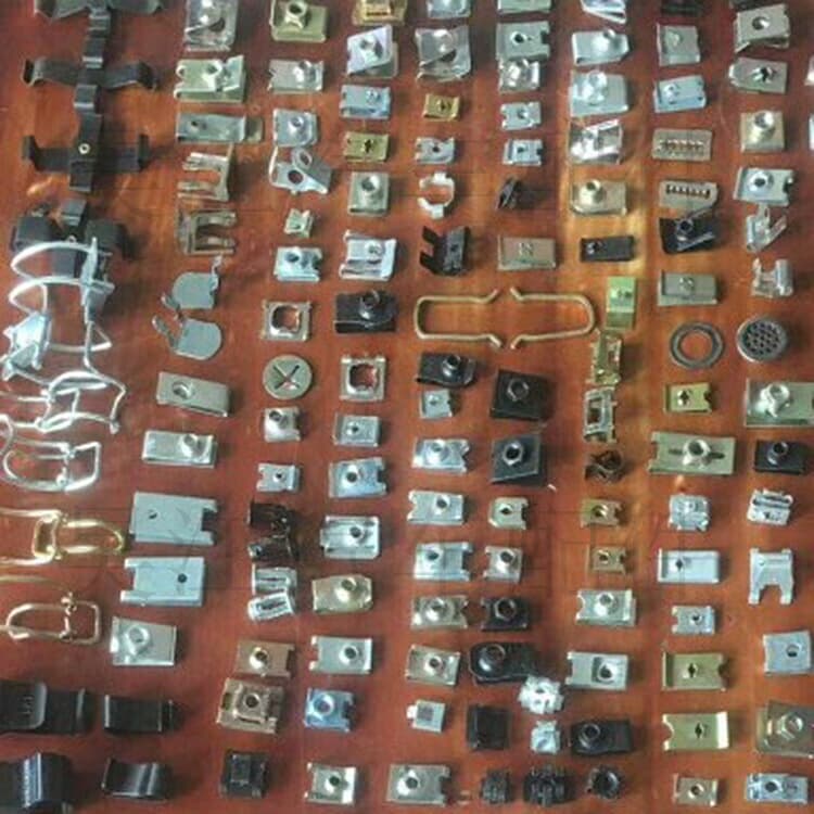 Car license plate screw iron plate, self-tapping base, U-shaped clip, metal fixing clip, nut clip 2