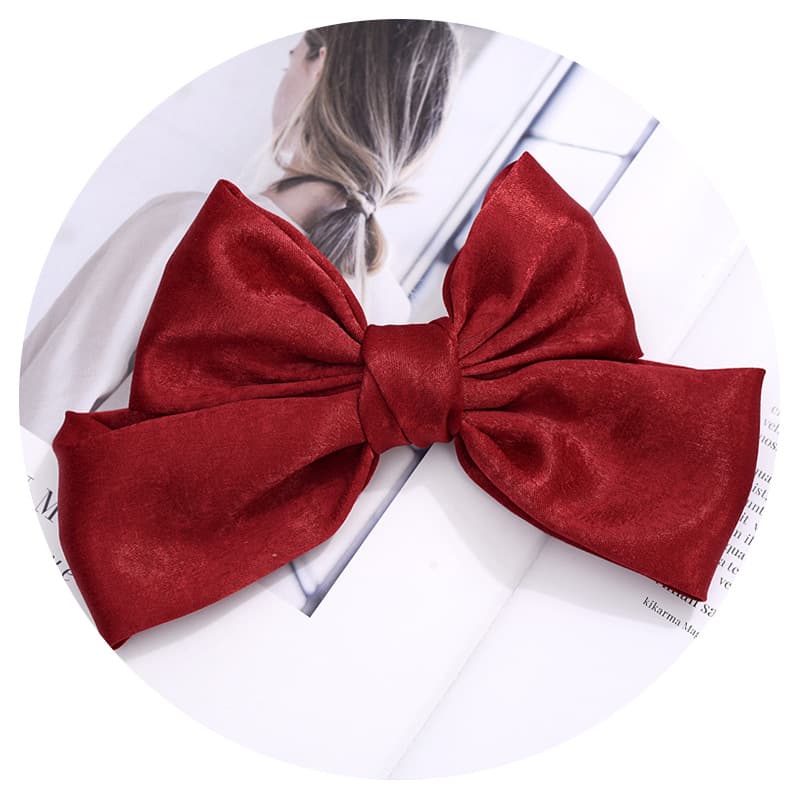 Red bow tie with bow, hairgrip, hairpins, hair accessory 5