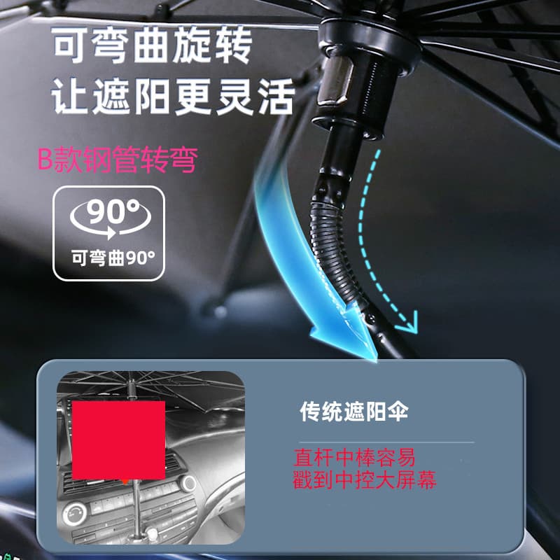 Suitable for Tesla Umbrella car umbrella cars before sunbathing, sunscreen, sunscreen manufacturer turning car sun umbrella 3
