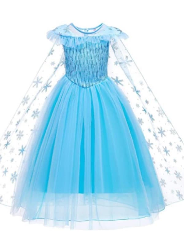 (Cross-border trading), small princess costume sleevless, blue dress, “Frozen”, tutu skirt 2
