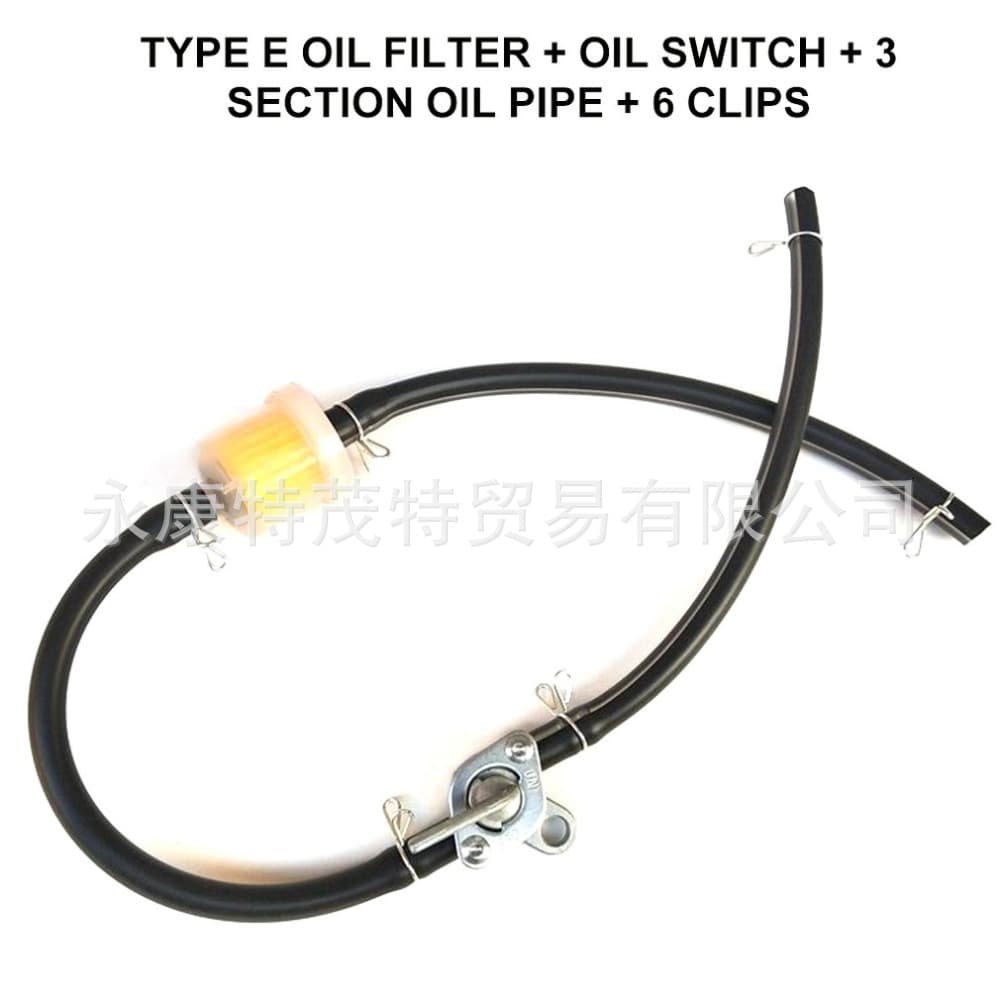 Oil filter oil pipe accessories motorcycle 49cc ATV beach car general gasoline filter with oil pipe buckle 5