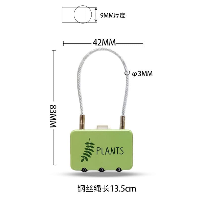 Steel wire for gym, drawer lock, digital suitcase, anti-theft 5