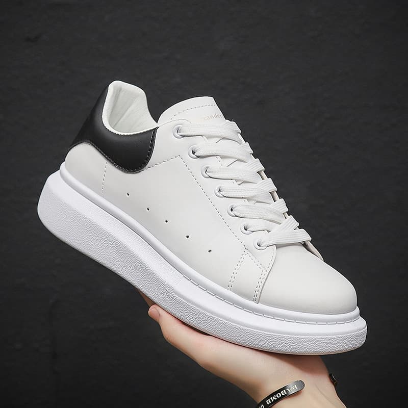 White sneakers, casual footwear platform for men and women, Spring/Fall 2026 model, height increasing