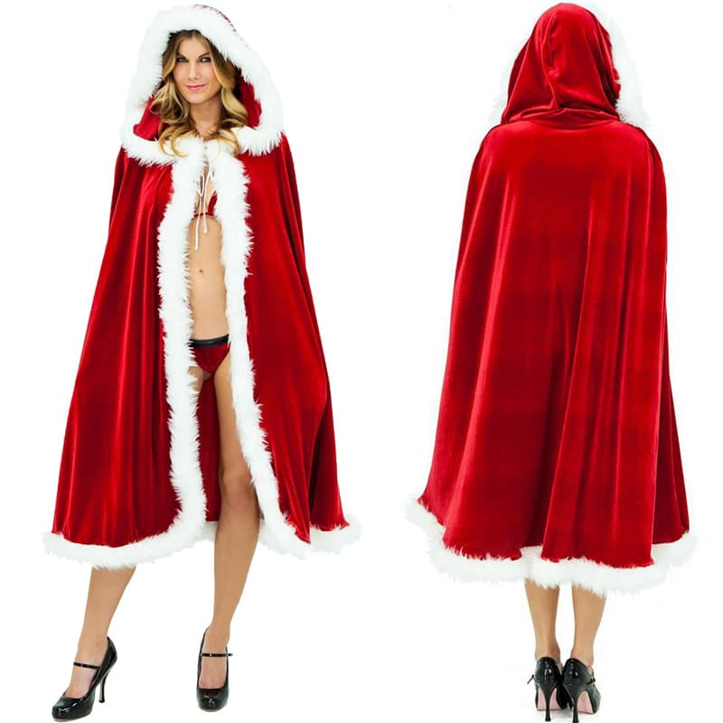 Christmas trench coat for children and adults with hood, suit, cosplay 2