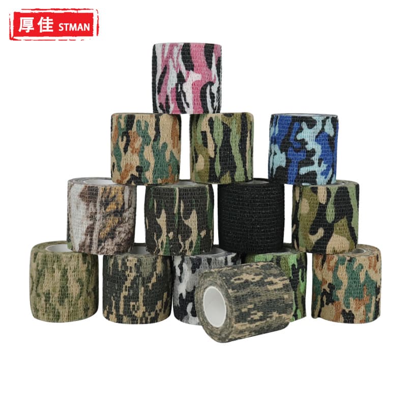 Camouflage self-adhesive stretchable hair band non-woven cloth, leaves no glue
