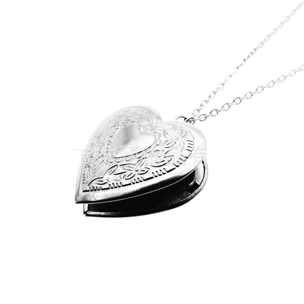 Golden pendant heart shaped stainless steel, perfume, necklace, accessory, style 5
