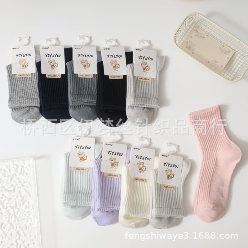 (Wholesale), winter women's children's socks, mid-length, high waist 4