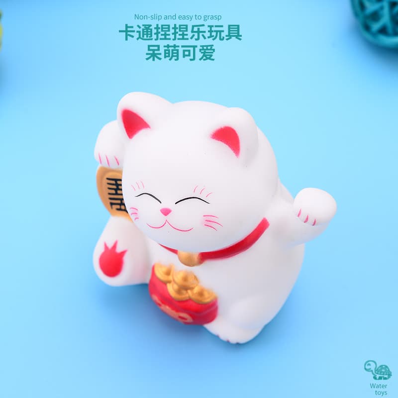 Vinyl beckoning cat lucky bag Yuanbao New Year cake decoration Shoubi Nanshan baking ornaments cat doll 4