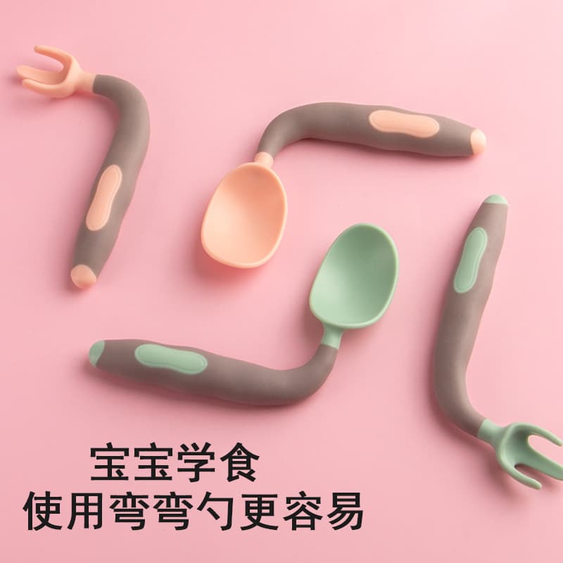 Children's spoon for food for training, tableware, set, Birthday gift