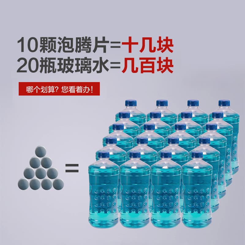 Glass concentrated detergent, white effervescent tablets 4