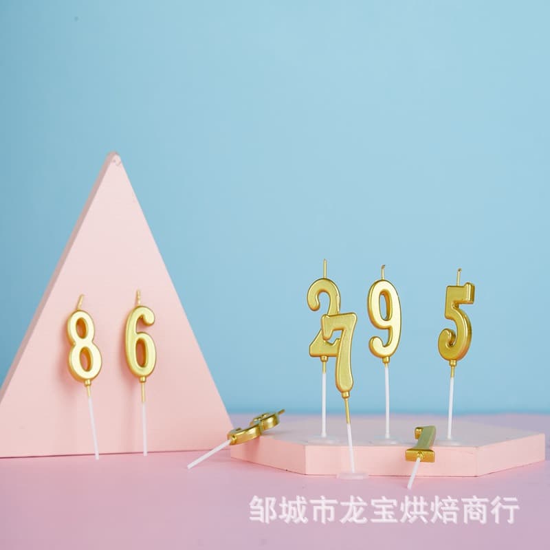 Digital Candle Cake Candle Birthday Happy Candle Party Candle Golden Digital wax 2