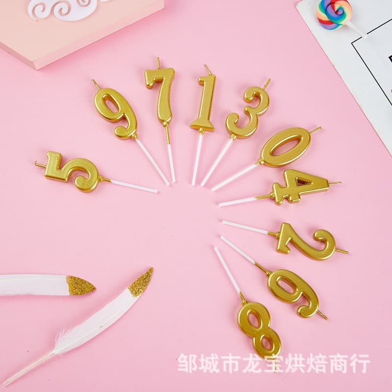 Digital Candle Cake Candle Birthday Happy Candle Party Candle Golden Digital wax 3