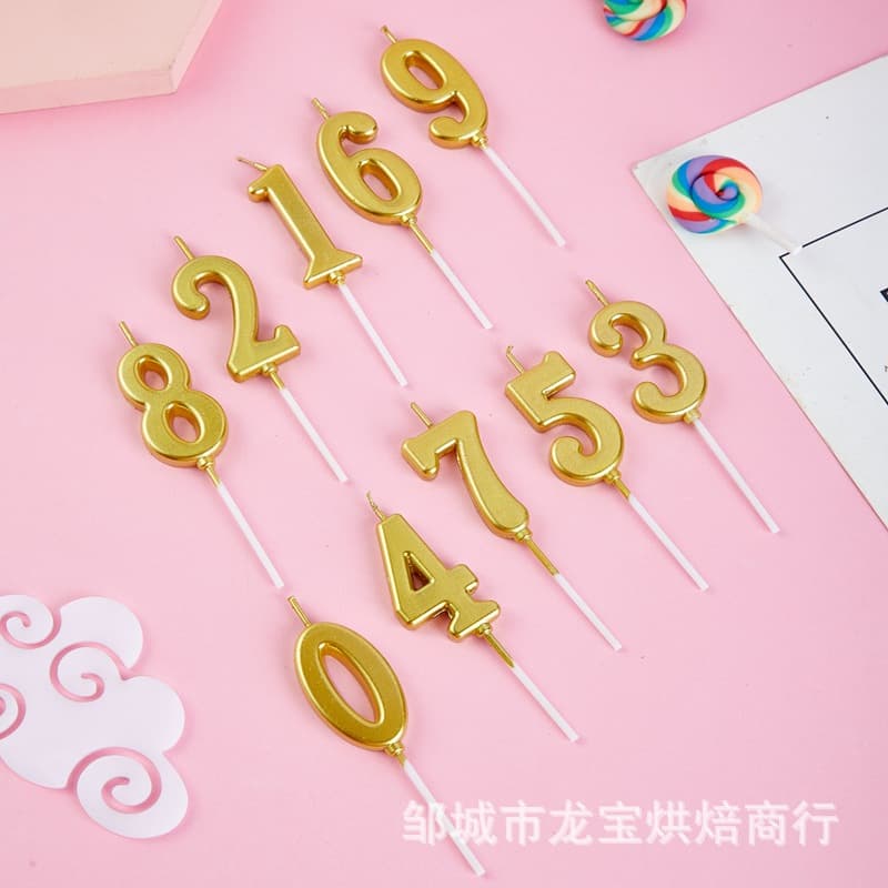 Digital Candle Cake Candle Birthday Happy Candle Party Candle Golden Digital wax 4