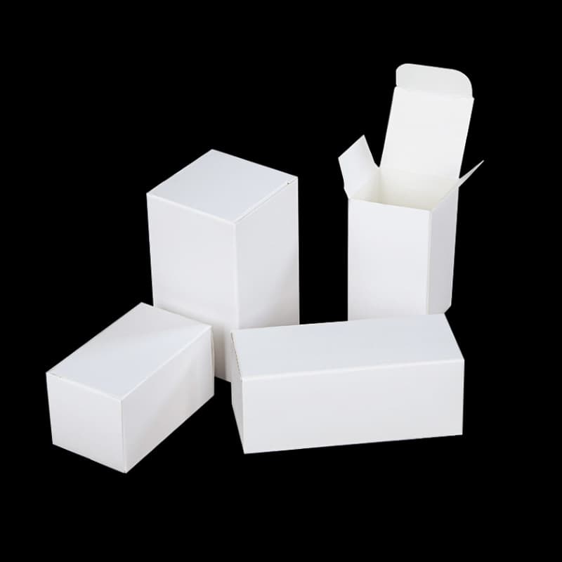 350g white card carton spot blank box neutral small white box electronic product packaging box wholesale print logo 4
