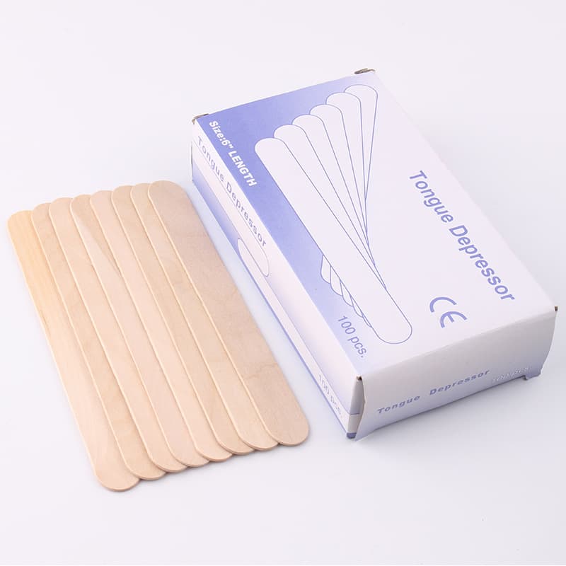 Cosmetic hair removal care tools of original wood tongue pressing rod hair removal wax coating scraper sticks 100 pieces of box installation in stock