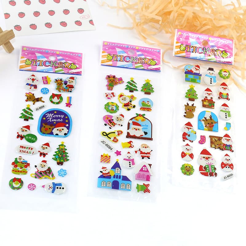 Three dimensional children's cartoon Christmas sticker, custom-made, Birthday gift 2