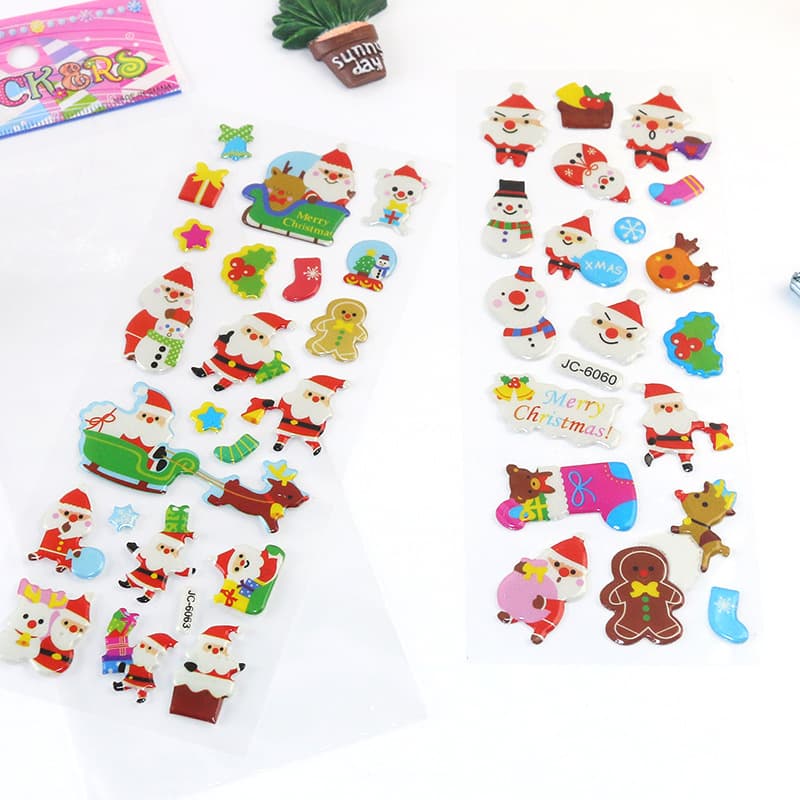 Three dimensional children's cartoon Christmas sticker, custom-made, Birthday gift 3