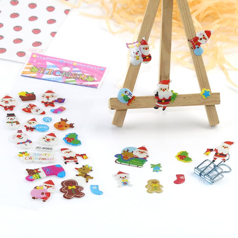 Three dimensional children's cartoon Christmas sticker, custom-made, Birthday gift 4