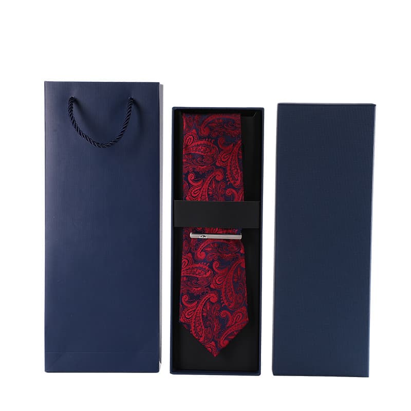 Blue high-end bow tie, rectangular box, factory direct supply, (Physicals), with your logo imprint 3