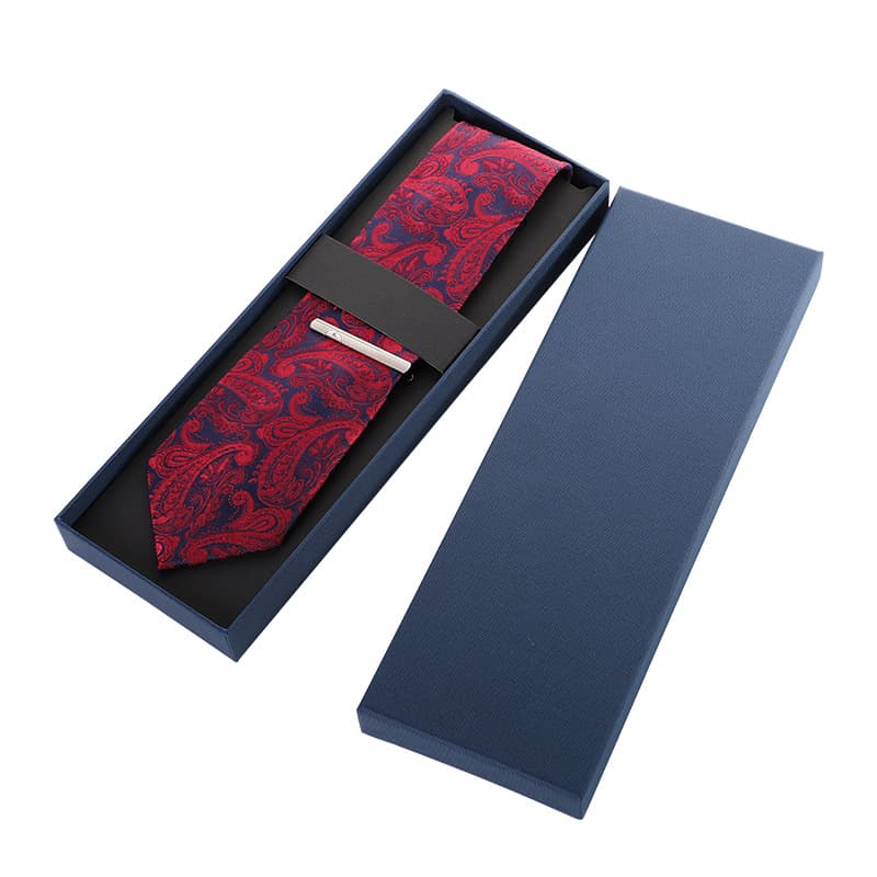 Blue high-end bow tie, rectangular box, factory direct supply, (Physicals), with your logo imprint 4