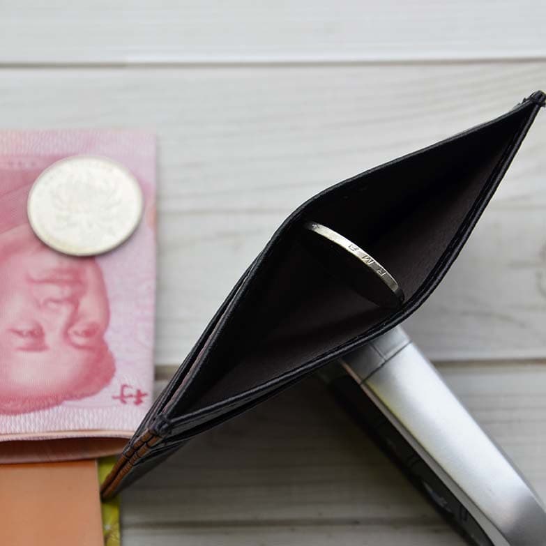 (Wholesale), card holder, leather handheld wallet, genuine leather, cowhide, Birthday gift 4