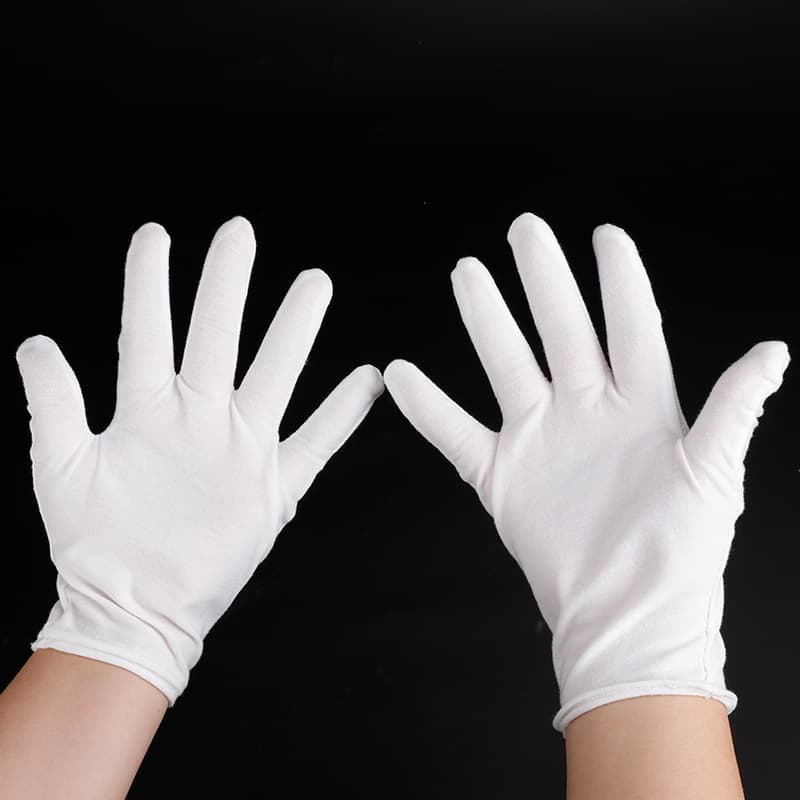 (Cross-border trading), (Wholesale), cotton white gloves walnut 2