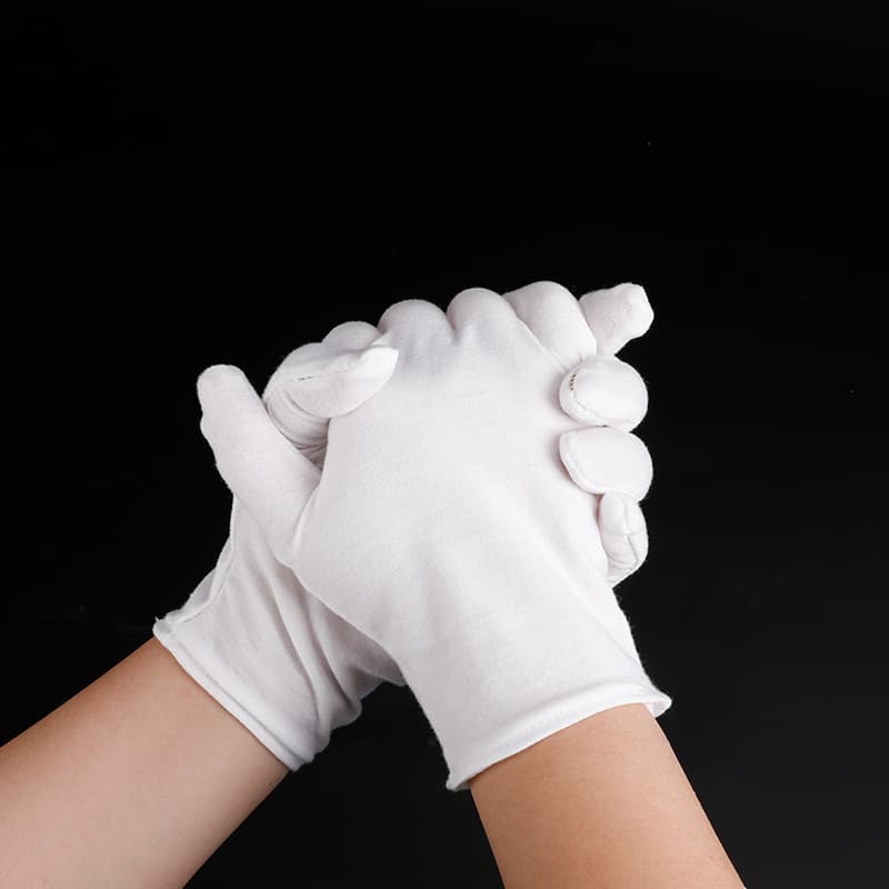 (Cross-border trading), (Wholesale), cotton white gloves walnut 3