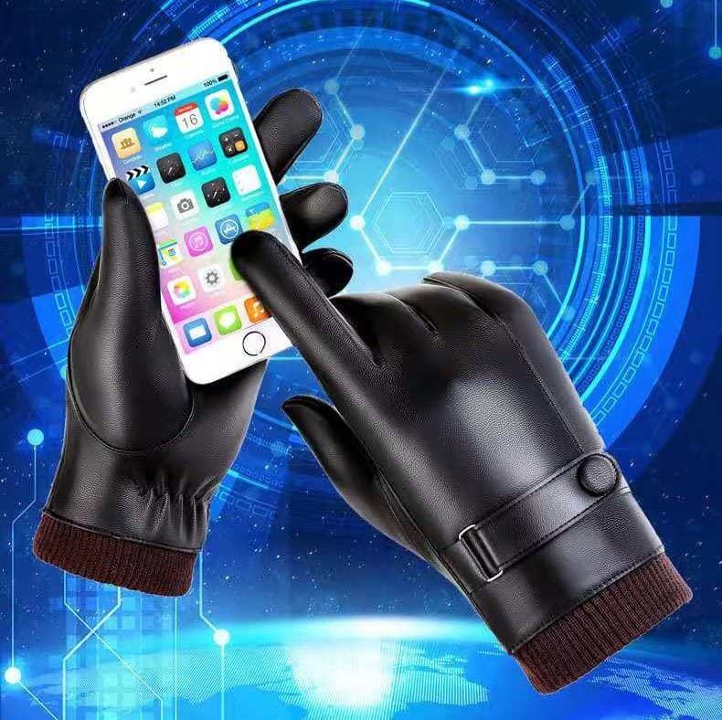 Men's demi-season warm windproof waterproof gloves 3