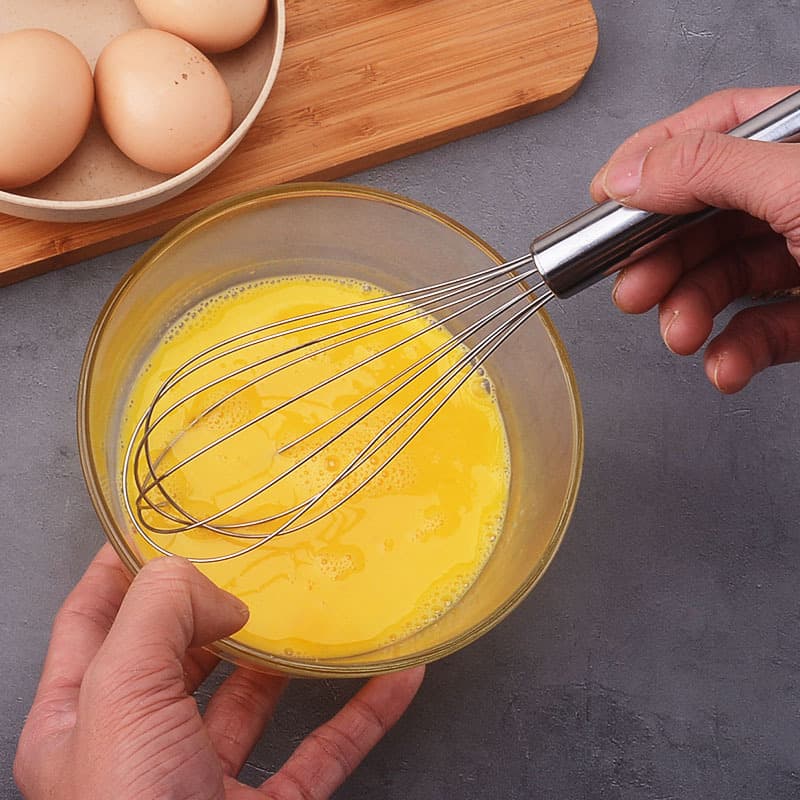 Manual stainless steel eggbeater house baking mixing tool and noodle egg stirrer 8 -inch 10 inches 12 -inch 2