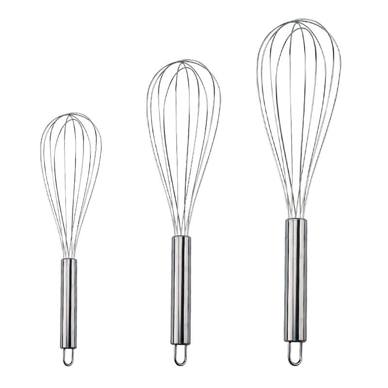 Manual stainless steel eggbeater house baking mixing tool and noodle egg stirrer 8 -inch 10 inches 12 -inch 5