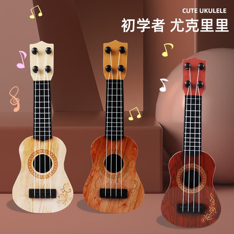 Toy, realistic musical instruments, ukulele with a score, small music guitar, training, early education 4