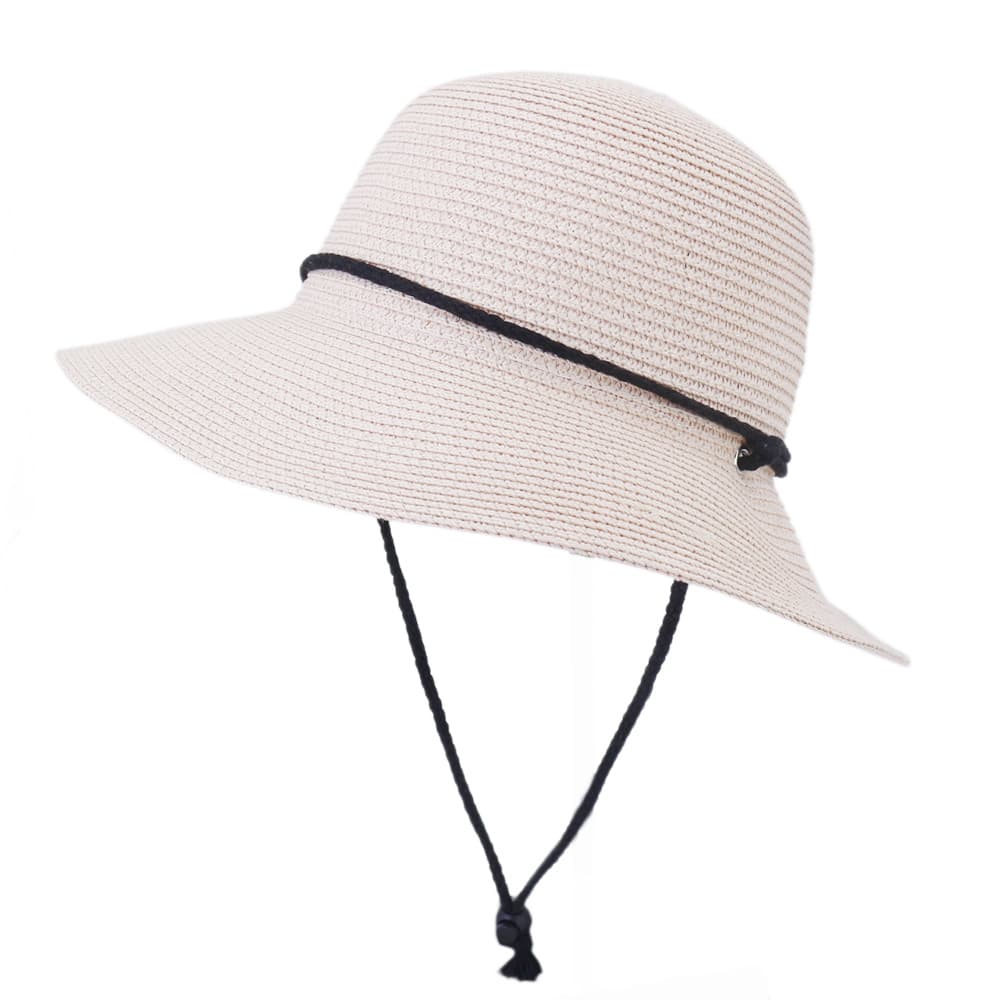 The new spring and summer pot fisherman hat male and female women traveling on the beach big along the dotted straw hat shading fashion sun hat 5