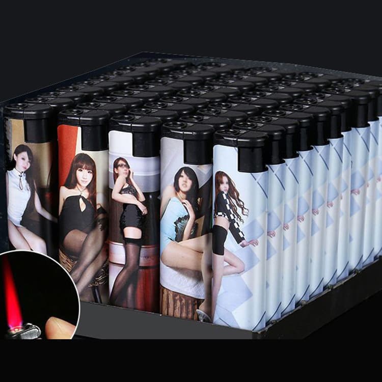 (Wholesale), windproof disposable electronic plastic fashionable creative trend lighter, 50 pieces 4