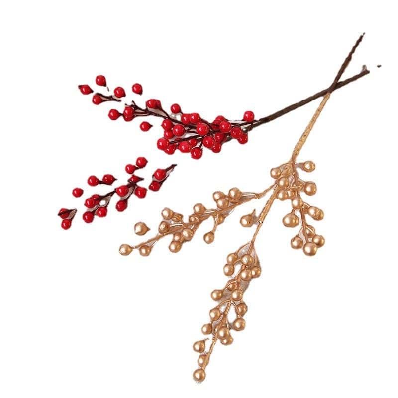Fortune Fruit Bulu Winter Green Fruit Beats New Year Decoration Golden Eucalyptus Leaf Fan Xiao Red Fruit 5